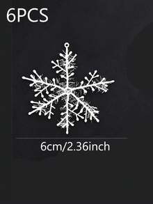 Christmas Snowflake Decorations - White Plastic Snowflakes, Suitable For Christmas Trees, Weddings And Window Decor, Ideal For Holiday And Party Celebrations, Create Christmas Atmosphere, Winter Essential - Multicolor - View 10