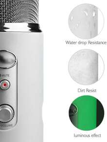 Blue Ye Ti Silicone Cover Case - Full Protection Silicon Protector For Blue Ye Ti & Ye Ti Pro Microphone - Anti-Dust Scratch-Resistant Mic Sleeve Guard For Home Studio Streaming Podcast Recording Setup (Moonwhite) - one-size - View 5