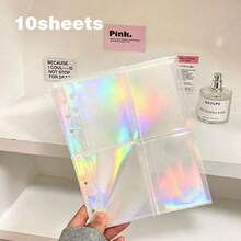 Sticker Storage Binder Memo Pad Sticker Organizer Reusable Sticker Book Collection Album A5 Sticker Collection Paper, With Blank Release Transparent Sticker Loose-Leaf Binder Album - A - View 12