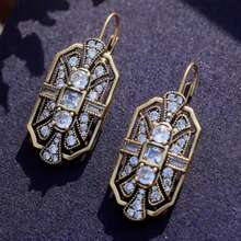 Elegant Hollow Design Earrings For Women, Suitable For Daily Commute, Party, Versatile Niche Ear Jewelry - Gold - View 1