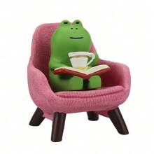 1/2 Mini Frog Figurine - Fun Frog Sculpture, Suitable For Bookshelf Or Desktop - Frog Themed Desktop Decor - Perfect Cute Gift For Frog Lovers - Multiple Styles - View 2