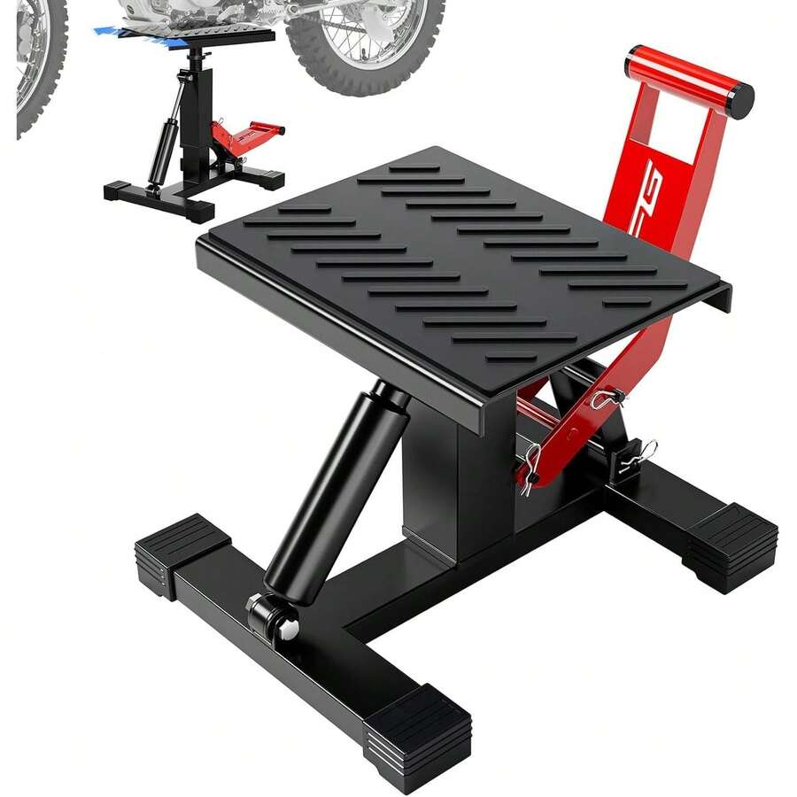 Off-Road Motorcycle Stand, 1000 Lbs Capacity, Hydraulic Motorcycle Lift Table, Adjustable Height, Perfect For Electric Off-Road Motorcycles, Small Motorcycles Maintenance And Repair Accessories. - A - View 1