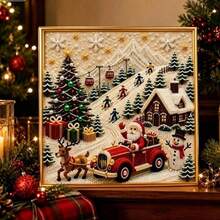 1 Set Christmas Snow House 5D Diamond Painting, 2D High Definition Printing Full Drill Kit, Scene Home Wall Decor Creative Christmas Handmade Gift - A - View 10