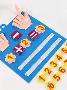 2 Sets Finger Counting Math Teaching Tools, Counting Early Education Board, Felt Learning Board, DIY Creative Early Education Finger Counting, Math Addition And Subtraction Felt Learning Teaching Aids, Used For Teaching, Intellectual Development!, Learning Supplies, Back To School Season - Default - View 3