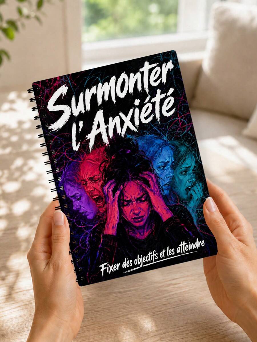 French Version Stop Overthinking And Anxiety Notebook, Anxiety Relief Journal For Daily Self Reflection, Mindfulness, CBT Style Prompts, Stress & Worry Management, Self Care Planner For School, College, Work, Gift - A5 - View 1