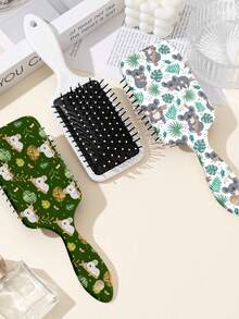 1pc Cartoon Koala Air Cushion Comb ABS Detangling Massage Brush Anti-Static Hair Care - Multicolor - View 7