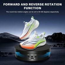 1pc Mini AI Electric Rotating Display Stand, Adjustable Speed, Cute Solid Display Platform, Rotating Base Suitable For Photography, Live Streaming And Product Display, With Forward And Reverse Function, Can Be Used For Model Display - Black - View 4