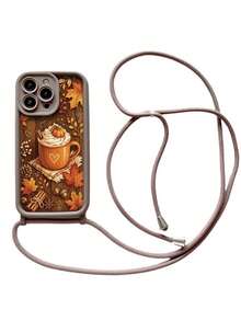 New Maple Leaf Painted Grooved Crossbody Nail Phone Case, High-End Color Block Brown, Thickened Anti-Drop Protective Case, Suitable For IPhone 18, 18 Pro Max, 17, 17 Pro Max, 16/IP16 Pro/IP16 Pro Max/ 16 Plus/14 Pro Max, Dual Nail Hole Protective Case, Detachable Nail Strap Phone Case Compatible With Iphone 15 Pro Max/13 Pro Max/14/7 Plus/12 Pro Max, Soft Silicone Beige 11 Backpack Style Adjustable Nail Strap Phone Case Outer Shell Protective Cover - Multicolor - View 5
