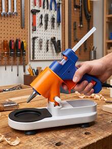 Multi-Functional Universal Hot Glue Gun Stand Accommodating Various Models Of Glue Guns, Featuring A Drip Tray, Cable Organizer Box, And Screw/Small Parts Storage Compartment To Keep Your Workspace Tidy - Hot Glue Gun Stand - View 8