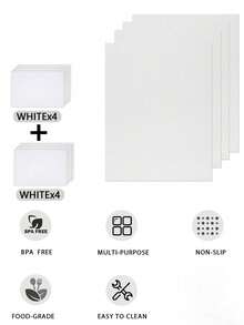 4pcs/8pcs Washable, Waterproof, Oil-Resistant Refrigerator Mats, Suitable For Fridge Shelves, Freezer, Cabinet Drawers, Home Kitchen Organization - Multicolor - View 19