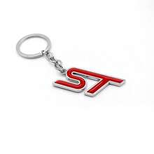 Metal ST Style Car Keychain Key Ring Holder For Ford Focus Fiesta Kuga Mondeo Ecosport Fusion Vehicle Accessories - A - View 12