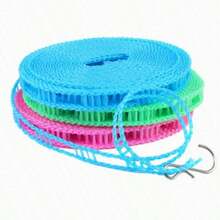 10m Windproof And Non-Slip Retractable Clothesline With Grid-Style Slots – Suitable For Drying Clothes And Blankets; Ideal For Outdoor Camping, Travel, And Home Use (Nylon Material) - Multicolor - View 10