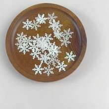 300pcs Random Color Snowflake Shaped Confetti, Table Decor, Party Supplies, Christmas Decorations, Winter Decorations, Suitable For Christmas, Halloween - View 10