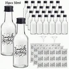 3/35個 25/50ml迷你糖果瓶，附生日快樂貼紙、瓶蓋與漏斗，空塑膠飲料瓶，適用生日派對、賓客伴手禮、甜點桌裝飾、派對用品、DIY手工與活動裝飾禮品 - H22-透明 - 查看 18