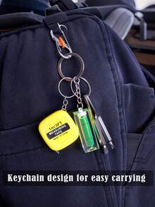 5pcs Men's Screwdriver Keychain, Tape Measure Keychain, Mini DIY Repair Tool Set, Car Key Accessory, Spirit Level Tool,Bag/Backpack Charm,Gifts - Multicolor - View 5
