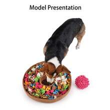 1pc Pet Snuffle Mat, Dog Puzzle Toy For Intelligence, Stress Relief, Emotional Improvement, Bonding, Slow Feeding Training, Suitable For All Seasons, Interactive Play With Small Toy - Multicolor - View 7