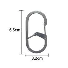 304 Stainless Steel Keychain, G-Shaped Clip, Carabiner, Outdoor Clip, Multi-Function Key Ring, Spring-Loaded Figure-8 Clip, 3 Pieces - 3Pcs G-shaped Keychain - View 6