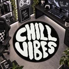 1pc Letter Print Carpet, "Chill Vibes" Faux Cashmere Rug, Soft Comfortable Absorbent Bathroom Mat, Bathroom Accessories New Arrival, Living Room Large Carpet, Room Decor, Autumn Decoration, Bedroom Decor, Suitable For Bathroom, Kitchen, Entryway, Hallway, Bedside, Living Room, Bedroom. Holiday Decoration, Non-Slip Backing Carpet Machine Washable - A - View 10
