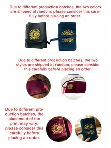 Velvet Tarot Card Storage Roll Bag, Card Protection Pouch, Card Holder, Side Folding Storage Design, Wrap-Around Long Tie Strap Fixation, Dust-Proof And Wear-Resistant, Effectively Protects Card Creases, Lightweight Roll-Up For Easy Carrying, Smooth Inner Layer Unfolding, Portable For Travel And Studio Desktop Storage, Essential Storage Tool For Card Collectors, Suitable For All Seasons, Say Goodbye To Card Scattering And Wear, Easy Open And Close For Quick Access, Combines Mysterious Aesthetics With Practical Protection, Let You Start A Journey Of Inner Exploration Anytime - Multicolor - View 10