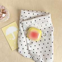 Fresh Yellow Peach Guava Contrast Color Smudging Gradient Glossy Protective Earphone Cover Case Compatible With Airpods 1 2 3 4 Pro Pro2 Pro3 - Yellow - View 4
