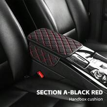Diamond Mesh Car Center Console Armrest Pad, Linen Material, 4 Colors Available, Prevent Pet Scratches On Interior, Car Interior Modification - Multicolor - View 11