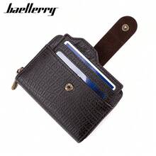 Men's Short Wallet Baellerry Business Style Accordion Card Holder Stone Texture Multi-Slot PU Coin Purse - Multicolor - View 7