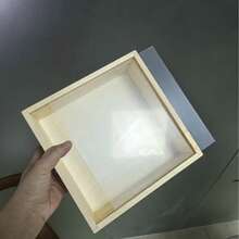 1个7.87英寸木质3D镂空相框，DIY迷你博物馆剪影盒，立体展示架，亚克力抛光表面，适用于干花、DIY艺术照片和特殊场合，家居和办公室装饰，照片和花卉组合相框，展示架 - 木質色 - 查看 10