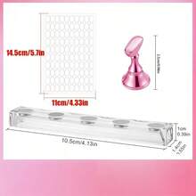 8pcs For Nail Practice Holders Set, Reusable For Nail Tip Stands, Manicure Tool For Nail Training, Display And Press-On For Nail Creation - Multicolor - View 6