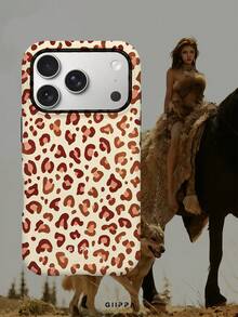 GIIPPA 1pc Earth Yellow Leopard Print Design Phone Case, Compatible With Phone 17 Pro Max, 16 Pro Max, 15 Pro Max, 14 Pro Max, Korean Style High-End Fashion Fun Phone Case, Suitable For 11/12/13/14/15/16 Pro Max Plus Elegant Design Unisex, Perfect Gift For Girlfriend On Christmas, Valentine's Day, Easter, Wedding Season And Birthday! - Earth Yellow - View 6