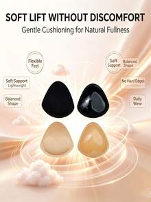 Self-Adhesive Bra Pads, Bra, Adhesive Padding, Invisible Thickened Bra Pads For Bikini, Lingerie Accessories, Reusable Adhesive Bra Pads With Padding - Suitable For Dresses And Bikinis - Multicolor - View 5
