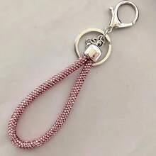 1pc Fashion Rhinestone Lanyard Pendant, Bag, Car Keychain, Women's Minimalist Key Chain - Multicolor - View 8