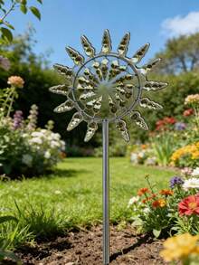 Multi-Color Acrylic Outdoor Decorative 2D Windmill Garden Stake, Creative Yard Decor, Non-Electric, Housewarming Gift - A - View 8