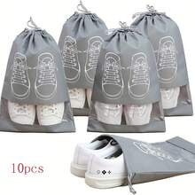 1/5/10pcs Shoe Storage Bags - Non-Woven Fabric Dust-Proof Travel Shoe ...
