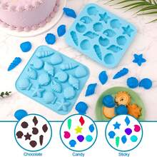 16 Cavity Shell Chocolate Silicone Starfish Mold Ocean Animal Shaped Candy Pudding Cake Decoration Mold - Conch Mold - View 5