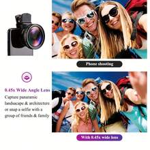 2-In-1 HD Phone Lens Kit - Wide Angle & Macro, Lightweight Design With Portable Bag, Convenient For Shooting Anytime Anywhere, 0.45x Ultra Wide Angle & Macro Lens Set, Optical Zoom Function, Universal Clip Compatible With Smartphones, HD Wide Angle Lens, Phone Camera Lens 2-In-1 Clip-On Lens Kit, 37mm 0.45x 49UV Ultra Wide Angle & Macro Phone Camera Lens, Suitable For Smartphones - 2-in-1 - View 7