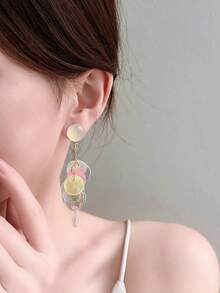 1 Pair Fashion Casual Round Tassel Earrings Suitable For Women Vacation Party Wear - Multicolor - View 4