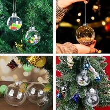 Transparent Christmas Balls, Fillable Plastic Christmas Tree Balls, Crafts, Transparent Plastic Balls, Tree Decorations, Christmas Ornaments, Christmas Decorations - Multiple Styles - View 7