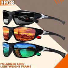 FIYLROG 3 Pairs Fashion Glasses Casual Set, Futuristic Tech Style, Unisex, Full Frame Wrap-Around Glasses - Multicolor - View 1