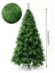 1pc Artificial Christmas Tree, With Metal Stand, Full Dense Branches, Easy Assembly, Reusable, Great For Christmas Scenery, Suitable For Shop & Home Decoration, Indoor & Outdoor Use, Christmas Tree Only, Accessories Not Included - Multiple Specifications - View 17