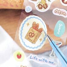 1 cuộn băng keo Washi giấy tổng hợp, series My Healing List phong cách hoạt hình dễ thương, họa tiết minh họa vẽ tay chủ đề thiên nhiên tươi mới, quy trình cắt khuôn loại bỏ phần thừa, phù hợp trang trí sổ tay/scrapbook/album ảnh/journal collage, sticker văn phòng phẩm DIY cho học sinh, đồ dùng thiết yếu tựu trường - 1 cuộn - Xem 6