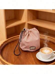 Multi‑Purpose Drawstring Storage Pouch Portable Travel Cosmetic & Jewelry Organizer Gift For Women Gucci Beauty Light‑Pink Drawstring Storage Pouch - Light Pink - View 4