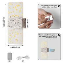 Modern Crystal Motion Sensor Wall Lamp, LED Smart Sensor Acrylic Wall Light, Wireless LED Wall Lamp, Battery-Powered Night Light, Adjustable Color Temperature And Brightness, Suitable For Hallways, Bathrooms, Bedrooms, Home Decoration, Living Room - Square Multicolor - View 12