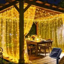 1 buah Lampu Tirai Karangan Bunga LED Bertenaga Surya, 8 Mode, Cocok untuk Jendela, Luar Ruangan, Tahan Air, Lampu Hias, Cocok untuk Pernikahan, Halaman, Pesta, Dekorasi Rumah Tangga, Dekorasi Musim Gugur, Dekorasi Dalam Ruangan, Dekorasi Luar Ruangan - Lampu tirai tenaga surya - View 6