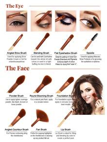 SEPROFE 18 Piece Bamboo Makeup Brush And Puff Tool Set, Includes 10 Professional Bamboo Handle Makeup Brushes, 7 Makeup Puffs For Removing Makeup And Base Makeup, 1 Zipper Makeup Bag, Soft For Easy Application With Natural Stereo Finish - Brown - View 9