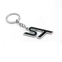 Metal ST Style Car Keychain Key Ring Holder For Ford Focus Fiesta Kuga Mondeo Ecosport Fusion Vehicle Accessories - A - View 10