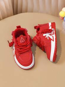 1 Pair Fashionable Sports Skateboard Shoes, Versatile Daily Wear, Breathable, Lightweight, Casual Sports - Red - View 9