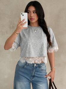 Women T-Shirts - Light Gray - View 1