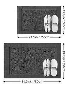 DAJIANG Set Keset/Handuk Kamar Mandi Mewah Klasik Abu-abu Tua 1 Potong - Kapas Penyerap untuk Hotel Spa Shower/Bak Mandi [Bukan Karpet Kamar Mandi] Keset Pintu Keset Dapur/Karpet Dekorasi Rumah Dekorasi Hari Raya Karpet Pintu Masuk Ruangan Karpet Lorong, Dekorasi Kamar Tidur Musim Gugur/Dingin Karpet Dekorasi Musim Gugur, Dekorasi Halloween dan Thanksgiving - Dark Grey - View 3