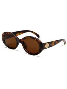 1 Pair Unisex Leopard Print Bohemian Style Fashion Glasses, Suitable For Vacation, Travel, Beach, Elegant Design - Flower Tea Sachet - View 4