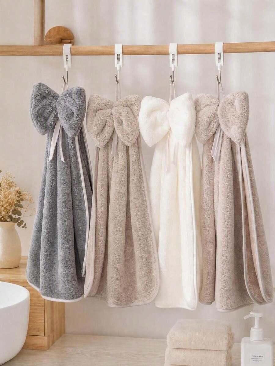 Butterfly Decor Absorbent Hand Towel, Hanging Towel, Super Absorbent Hand Towel For Kitchen, Bathroom, Home Use, Cute Towel, High Density Soft Absorbent Autumn Decor, Holiday Home Bathroom Decor Back To School Season Dishcloth Kitchen Towel - Multicolor - View 1